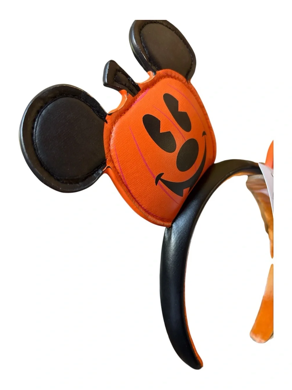 Disney Halloween Mickey Mouse Pumpkin Jack-O-Lantern Ears Headband NEW! 3